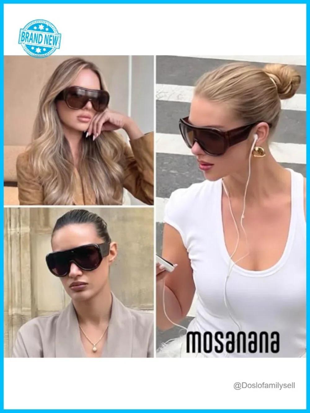 Oversized Shield Sunglasses for Women UV400 Protection Y2K Chunky Frame